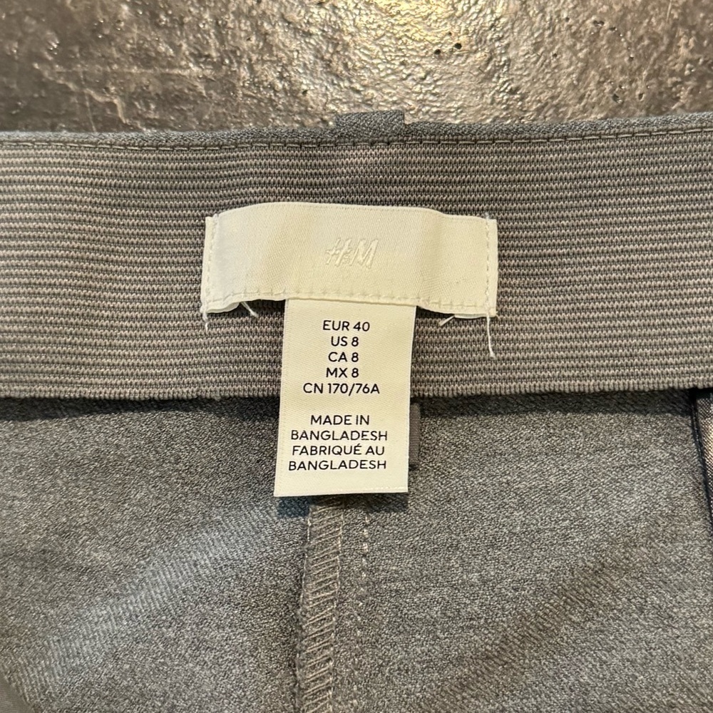 Gray Skinny Ankle Length Dress Pants - Picture 4 of 7